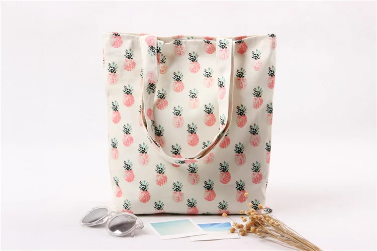 Новые женские сумка открытый школы свободного покроя фрукты печать высокое