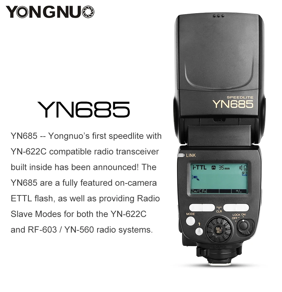 Светодиодная лампа для видеосъемки YONGNUO YN685 YN685C YN685N HSS ttl я ttl Беспроводной 2,4G Вспышка Speedlite для цифровой зеркальной камеры Canon Nikon Поддержка YN560IV YN560-TX RF605 RF603 II