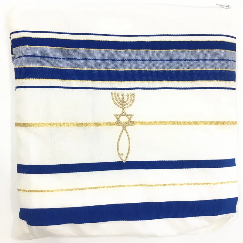 Purple Messianic Tallit молитвенный платок Talit синий и золотой с Talis сумка Israel Tallit - Цвет: Purple