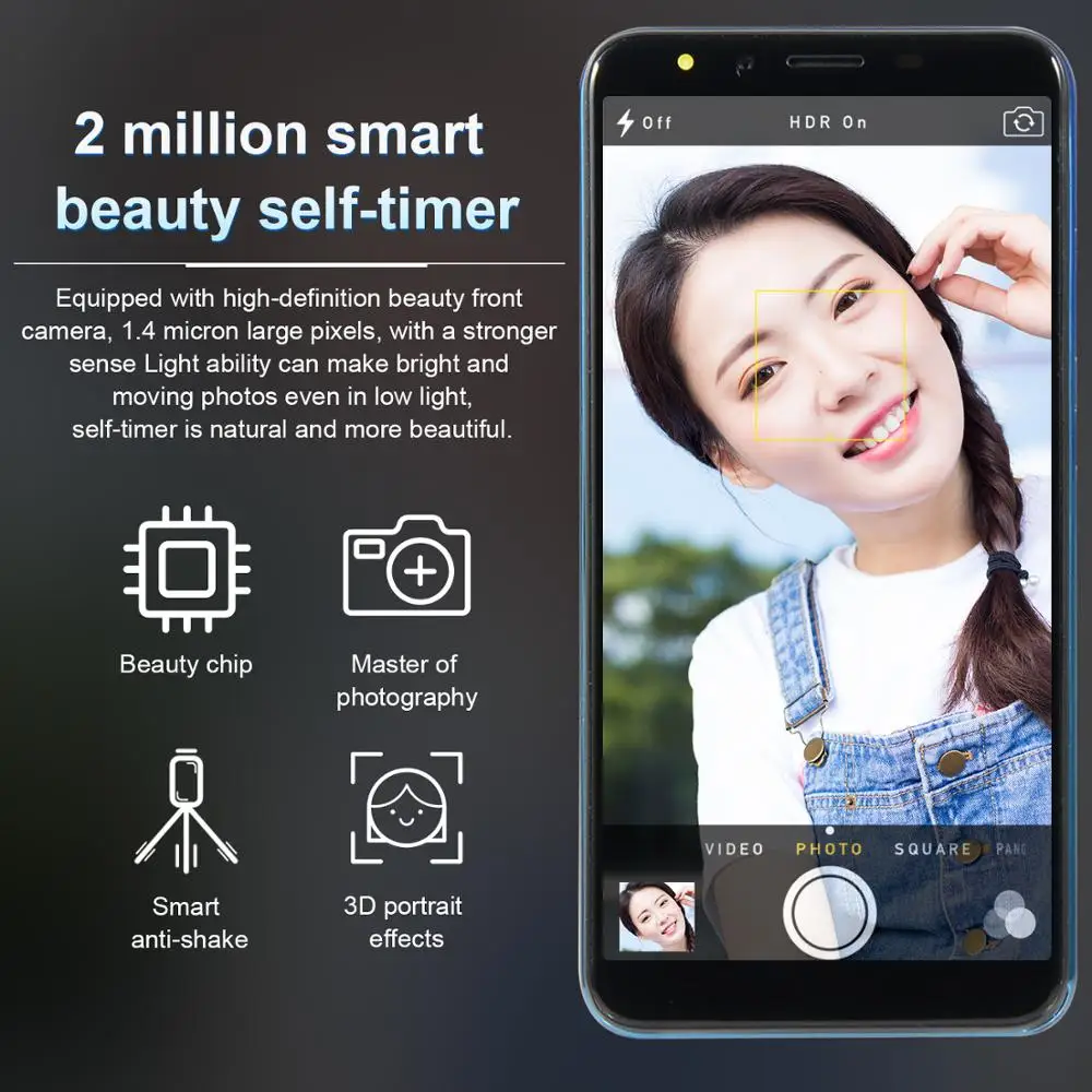 Ультра тонкий 3G WCDMA смартфон фотоаппаратов моментальной печати 7s Plus MTK6750 1 Гб + 8