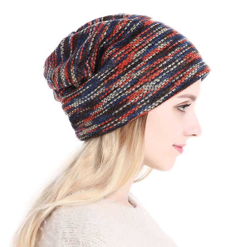 Модные женские зимние шапки толстые теплые вязаные шапки-бини уличные Лыжные Gorros