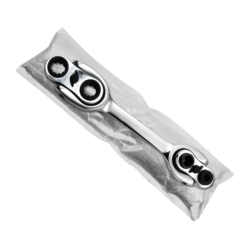 Высококачественный многофункциональный Трещоточный ключ с двумя головками