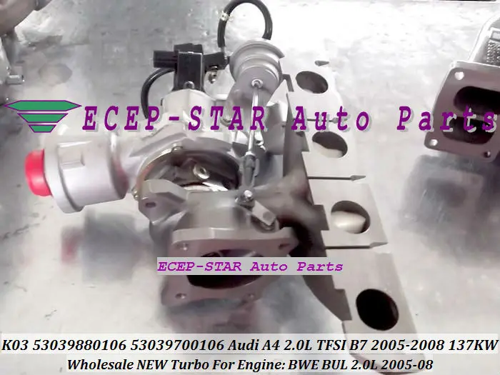 K03 0106 087 53039880106 53039880087 53039700087 06D145701B 06D145701D 06D145701H турбо для AUDI A4 A6 BGB BPJ 2.0L TFSI 220HP|turbo turbo
