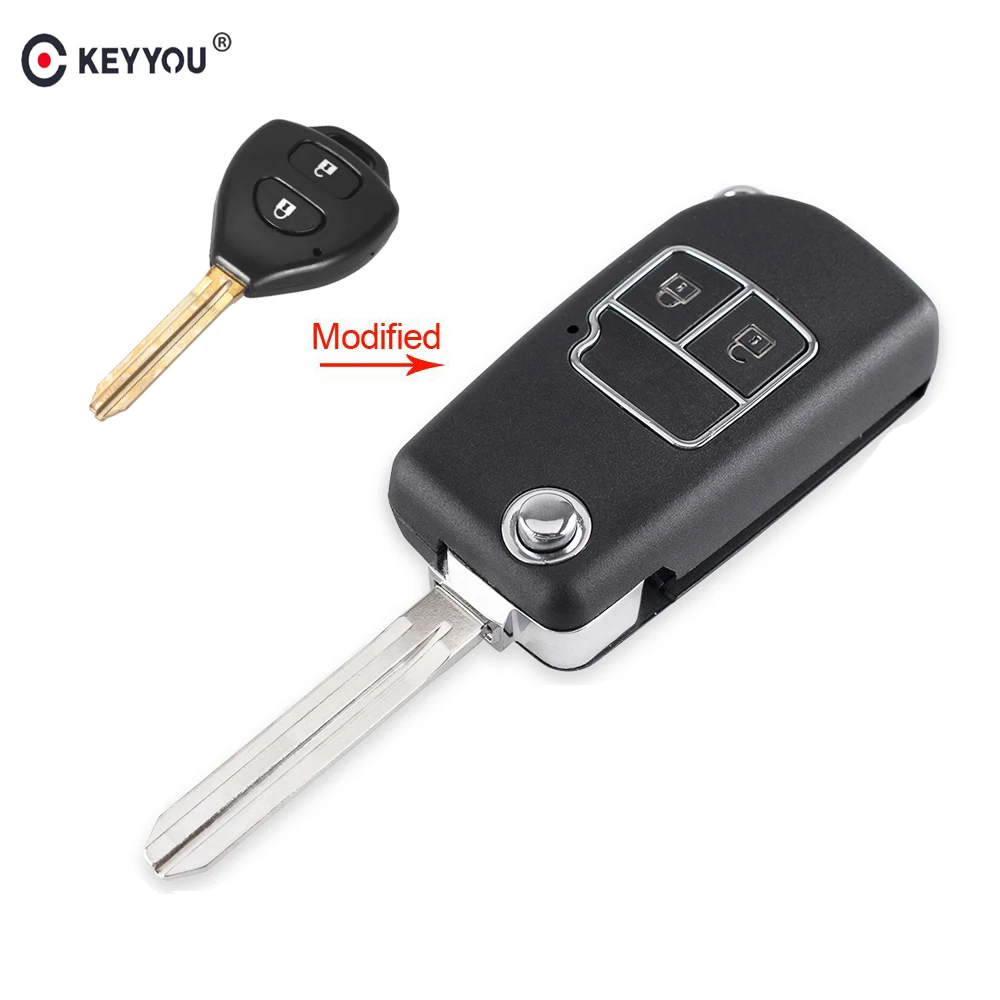 KEYYOU 2 кнопки/3 кнопки дистанционного ключа автомобиля оболочки для Toyota Camry Corolla Reiz
