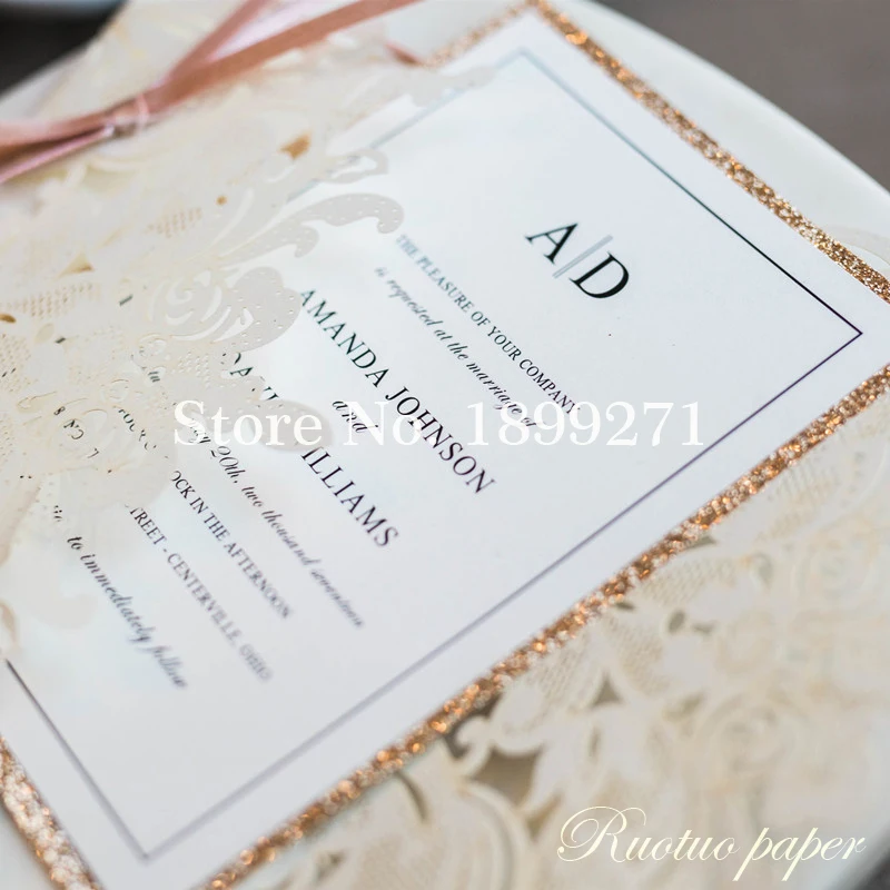 Индивидуальные Пригласительные открытки invitaciones de boda Diecut свадебные