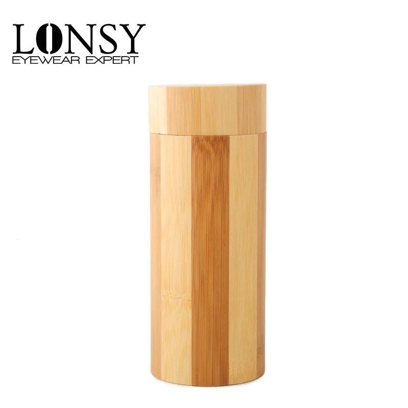 LONSY 10 шт./лот Модный круглый бамбуковый футляр для солнцезащитных очков деревянный футляр для солнцезащитных очков Чехол для очков - Цвет: C4