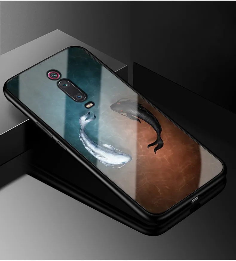 35 Для Xiaomi mi 9 T чехол mi 9 T Pro PC Пластиковый стеклянный чехол для телефона черный ТПУ бампер чехол для Xiaomi mi 9 T Pro mi 9 T mi 9 T Pro 6,39 чехол - Цвет: 35