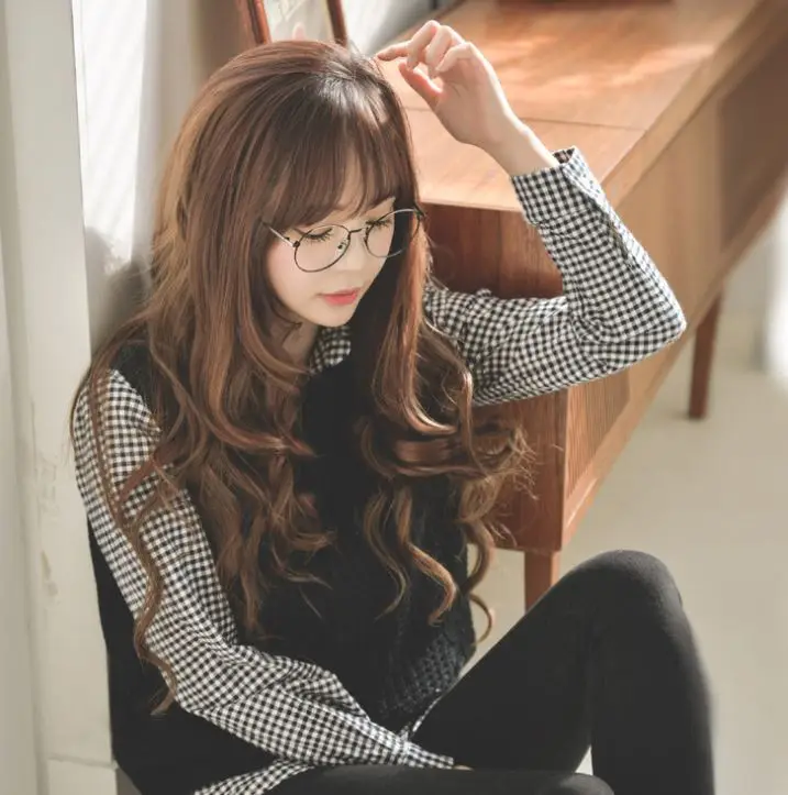 Длинные каштановые с завитками синтетический парик для силиконовой секс куклы