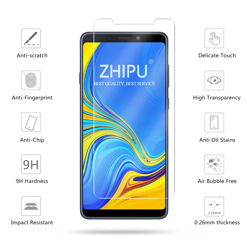 2.5D 0.26mm 9H Tempered Glass For Samsung Galaxy A9 (2018) Screen Protector protective film 2018 A9s 6.3 | Мобильные телефоны и