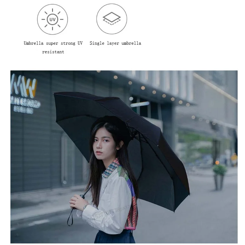 Xiaomi Mijia WD1 автоматический дождливый Зонт Карманный Солнечный дождливый летний алюминиевый ветрозащитный водонепроницаемый УФ зонтик солнцезащитный козырек для мужчин и женщин
