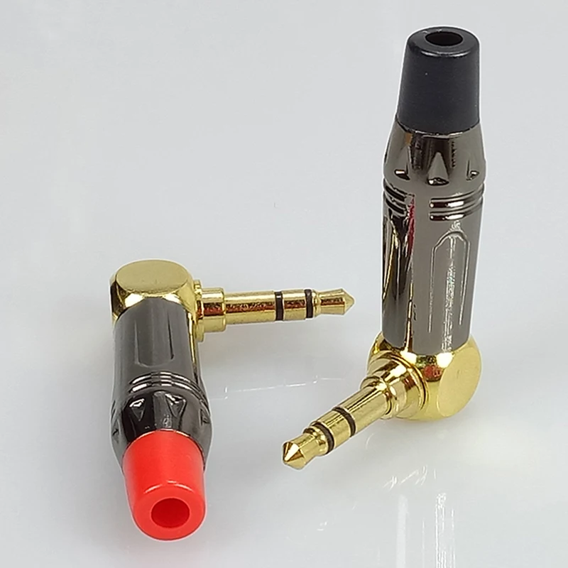 2 шт/1 пара разъем 3 5 мм полюса стерео позолоченный штекер провод адаптер