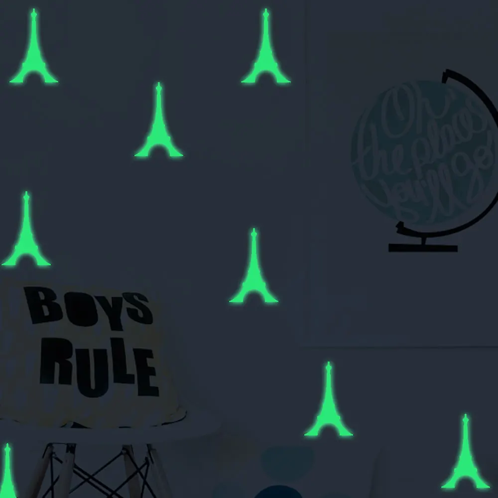 

Eco-friendly Noctilucous Wall Decals Eiffel Tower Nordic Style Glowing Wall Stickers For Home Decor Children`s Room Livingroom