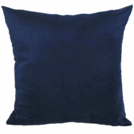 Dark blue Модный чехол для подушки на заказ замшевый однотонные Однотонная Одежда Подушка Чехол кресло для дивана домашний декор, торговля 30/35/40/45/50 см подарок - Цвет: Dark blue