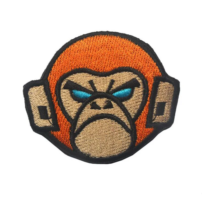 Новинка 2017 знак головы Angry Monkey патч для с вышивкой тактический Awesome Morale куртки