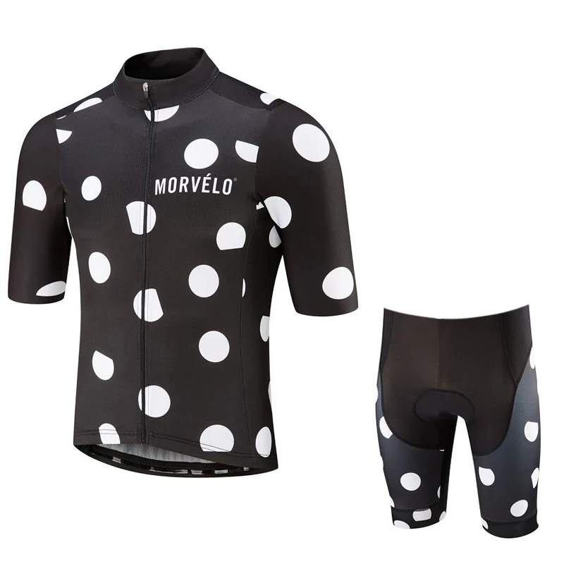 Pic color Morvelo одежда для велоспорта Мужской комплект костюм летняя велосипедная Одежда дышащая анти-УФ велосипедная одежда короткий рукав Велоспорт Джерси Наборы - Цвет: Pic color