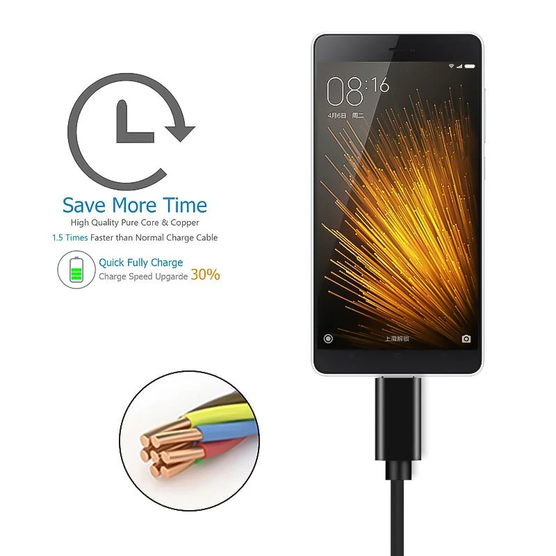 Kebidu с разъемом USB Type-C кабель для Samsung Xiaomi Redmi Note 7 K20 Oneplus Pro быстрой зарядки USB-C