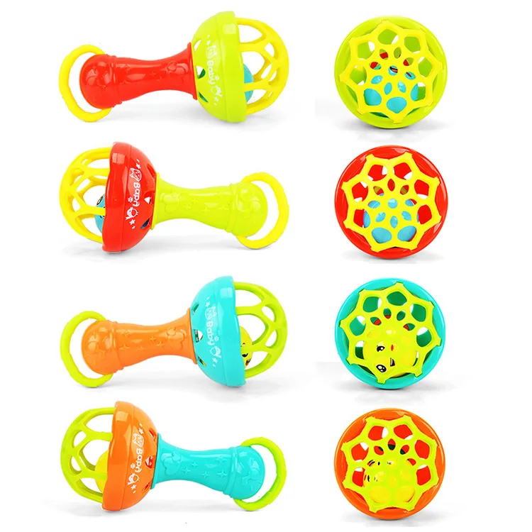 

New Baby Rattles Develop Intelligence Grasping Gums Hand Bell Rattle Funny Educational Toys Gifts