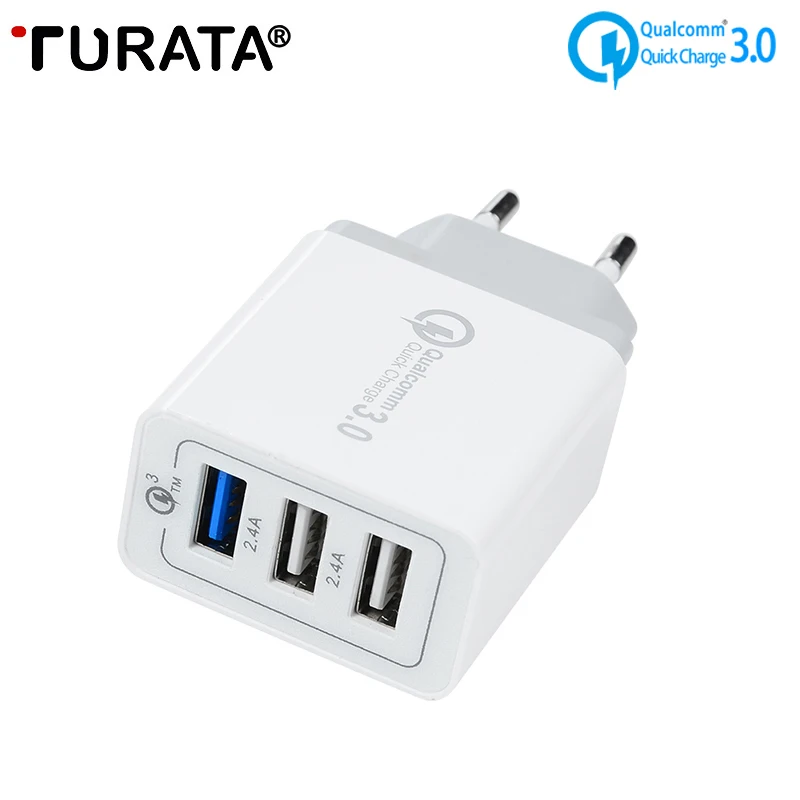 Туристическое настенное зарядное устройство Turata Quick Charge 3 0 USB адаптер для iphone X