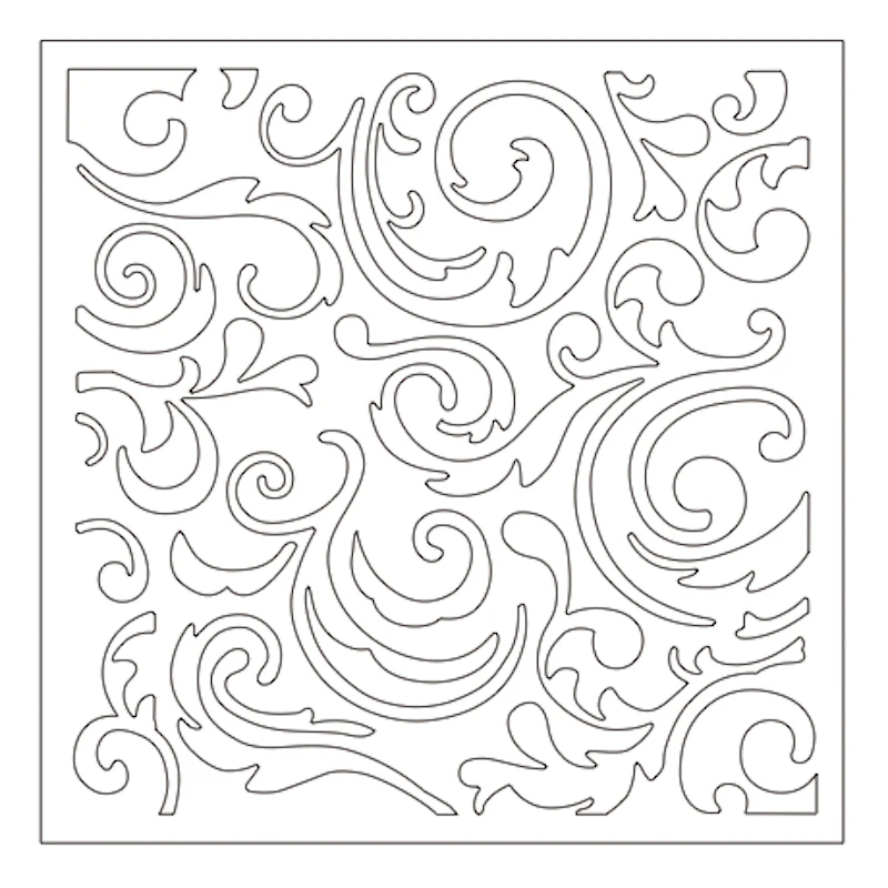 Трафарет с цветочным узором для альбома скрапбукинга своими руками бумажная