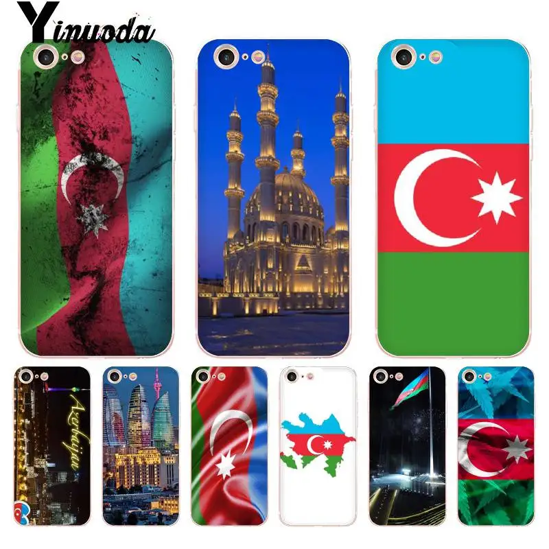Чехол Yinuoda для iPhone 7 6 X прозрачный чехол с флагом azerjan buta 6S 7plus 8 8Plus 5 5S XR XS XSMAX|Бамперы|