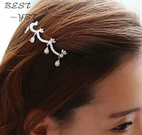 Женская заколка для волос с кисточками украшенная кристаллами в Корейском стиле