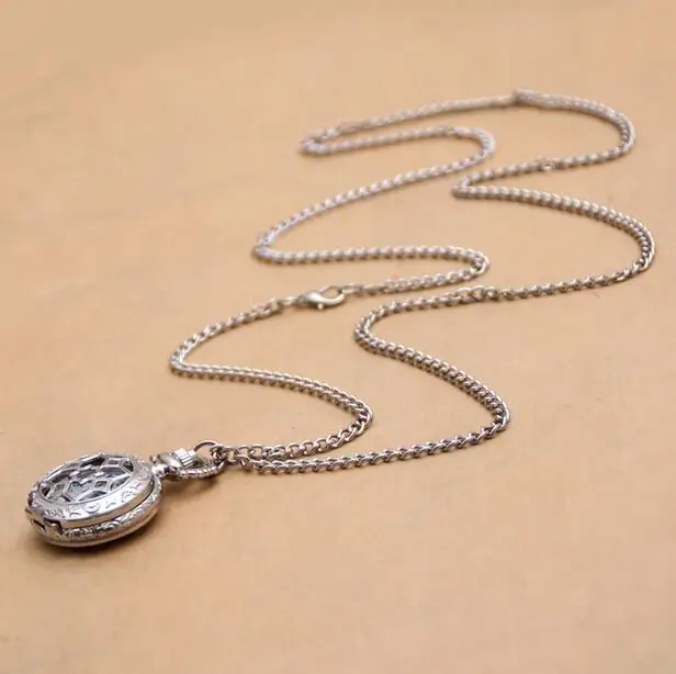 Модные кварцевые карманные часы с серебряной подвеской Классические в стиле