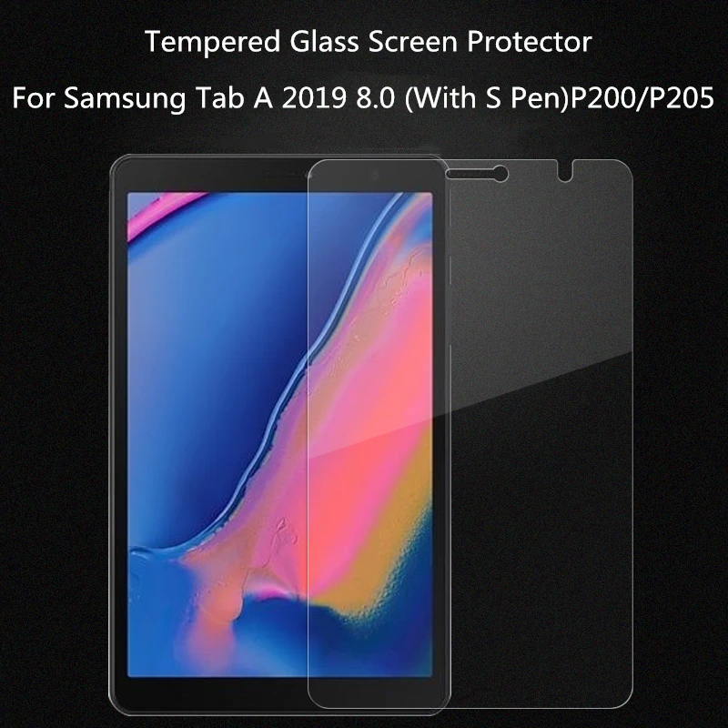 03mm 9H Tempered Glass Screen Protective For Samsung Galaxy Tab A 2019 80 With S Pen P200 P205 SM P200 SM P205 Protector Film