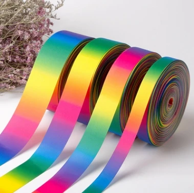 Цветная Полиэстеровая ребристая лента для свадебного торжества на заказ сделай