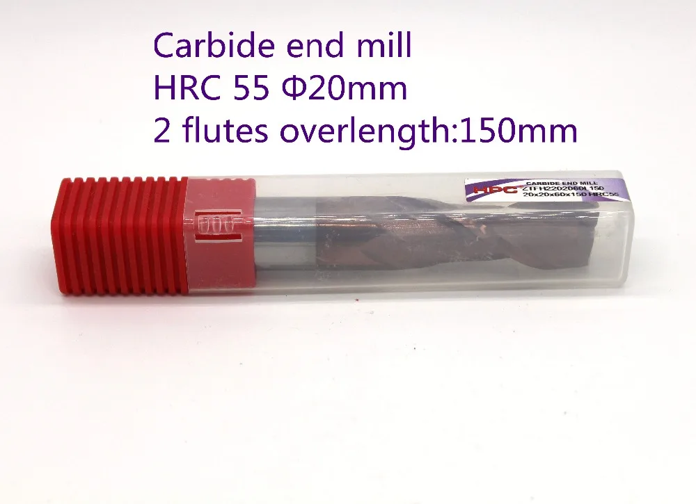 

router bit 20*20*150 with 2 flutes flat end mill HRC55 carbide end mill CNC milling machine tool parts mills cutter