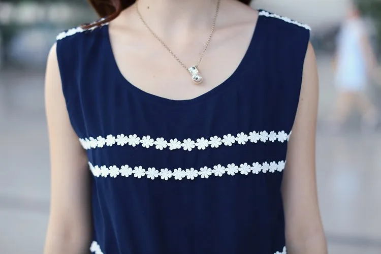 2014 new fashion EU chiffon stitching lace dress | Женская одежда