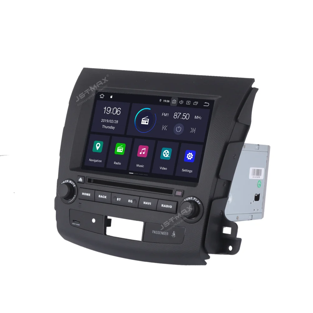 JSTMAX Android 9 0 автомобильный dvd-радио мультимедийный плеер 4 Гб + 64 ГБ для Mitsubishi Outlander
