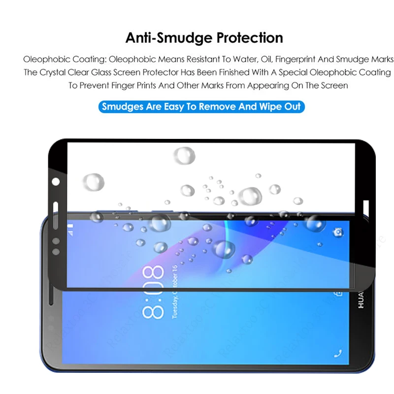 Полное покрытие закаленное стекло для huawei y5 lite защитное стекло на y 5 lite y5 светильник y5lite Glas Защитная пленка для экрана