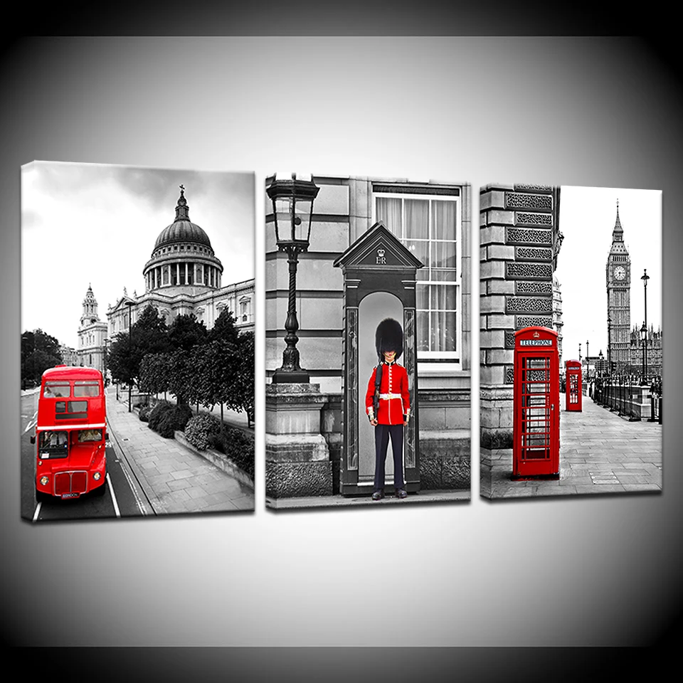 Buckingham Palace 3 panel HD Print Nordic modern Modular Wall posters Canvas Art painting For home living room decor | Дом и сад