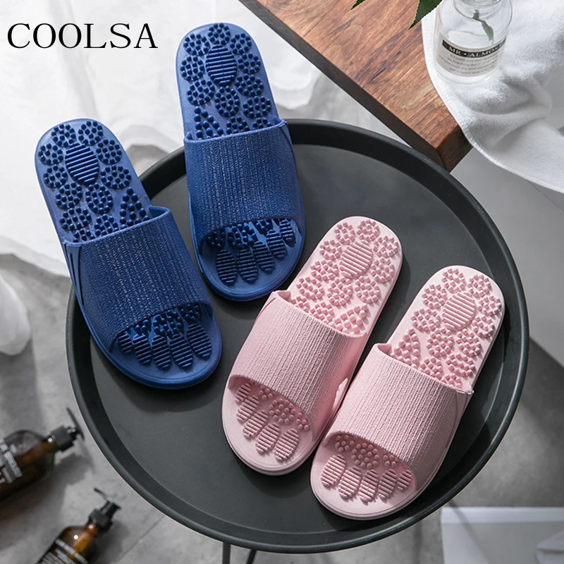 Массажные шлепанцы для мужчин и женщин Нескользящие сандалии на мягкой подошве