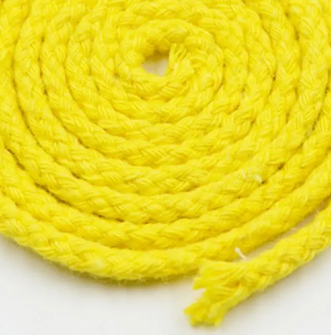 yellow ZERZEEMOOY 5 мм Diy аксессуары витой круглый хлопок шнур декоративная Веревка бежевый хлопок веревка ручной шнурок 17 цветов - Цвет: yellow