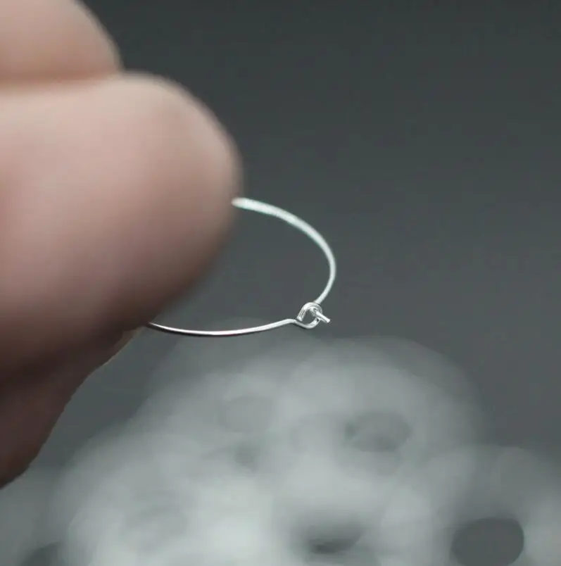 

100pcs 20MM 25MM 30MM 35MM Round Loop Hoop Circle Earrings Iron Wire Earring Blank Ear Hook for DIY Earring Jewelry Findings