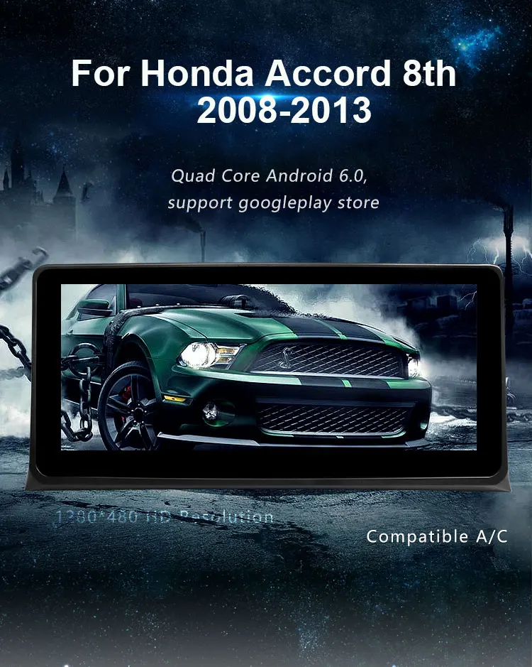 10,25 дюймов Android 6,0 Навигатор Автомобильный плеер gps для Honda accord/crosstour 8 2008-2013 bluetooth аудио руль