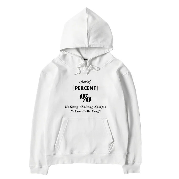 Пуловер Apink с принтом названия участников свободные худи унисекс флисовый/тонкий