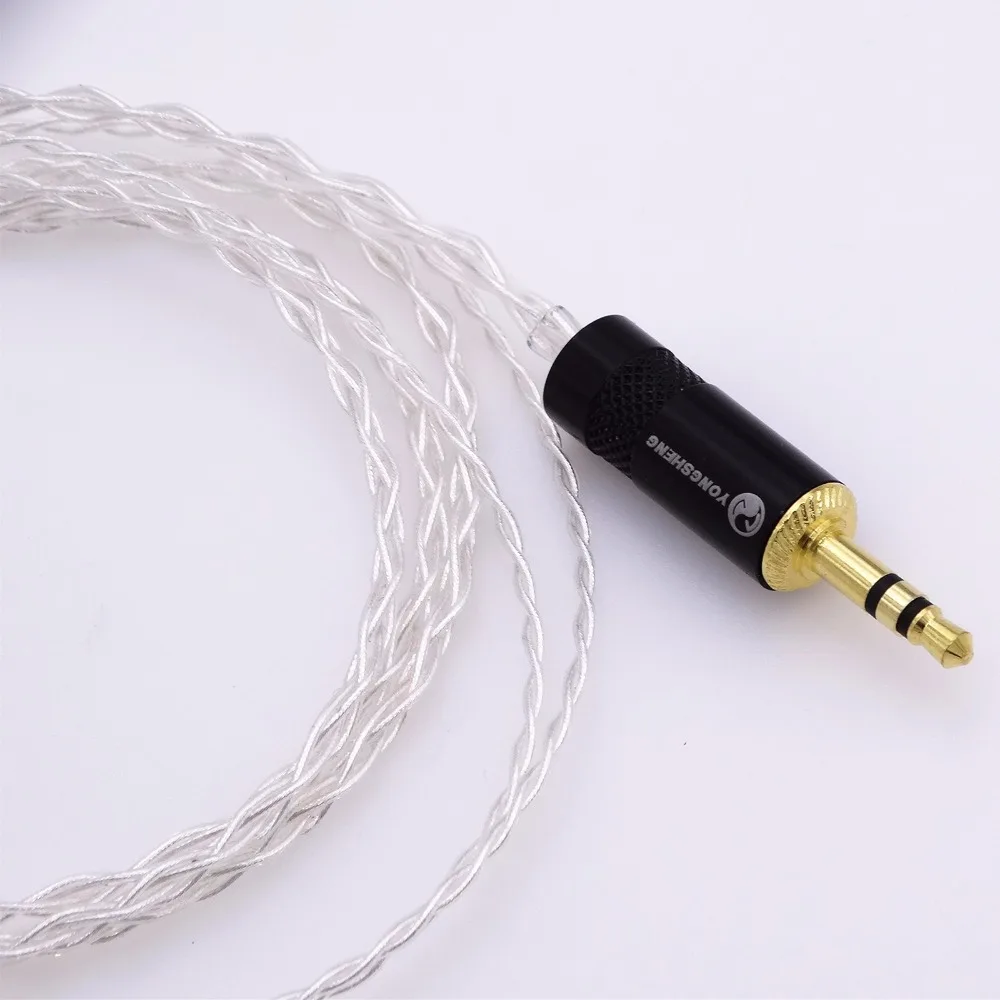 1.2 м Hi-End 4 ядра 5N occ посеребренные наушников Обновление кабель для Shure SE846 SE535 SE425 SE315 SE215