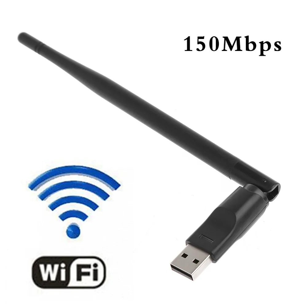Миниатюрный беспроводной USB Wi-Fi адаптер 150 Мбит/с сетевая карта Lan Wlan PC Wifi приемник