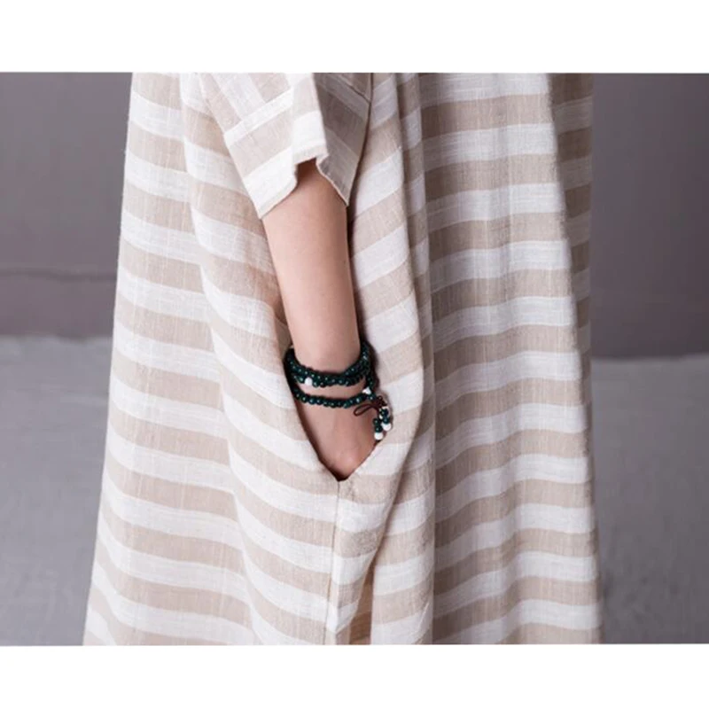 2017 винтажное Полосатое платье с рукавами летучая мышь большие размеры Vestidos