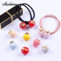 acrylic fruits apple strawberry creamy beads for jewelry making single hole bracelet pendant necklace hairdress accessory