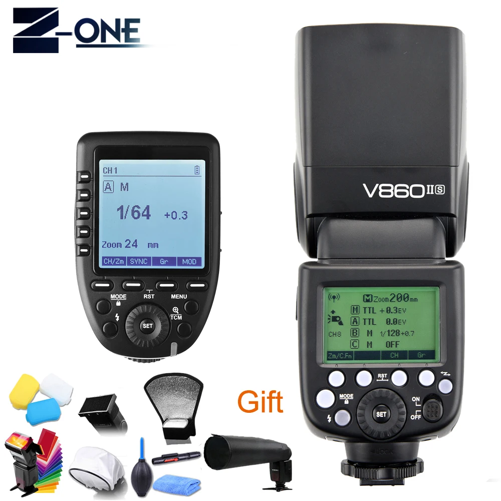 Godox Ving V860II-S камера с литий-ионным аккумулятором 2 4G Flash Speedlite TTL HSS + Xpro-s беспроводные