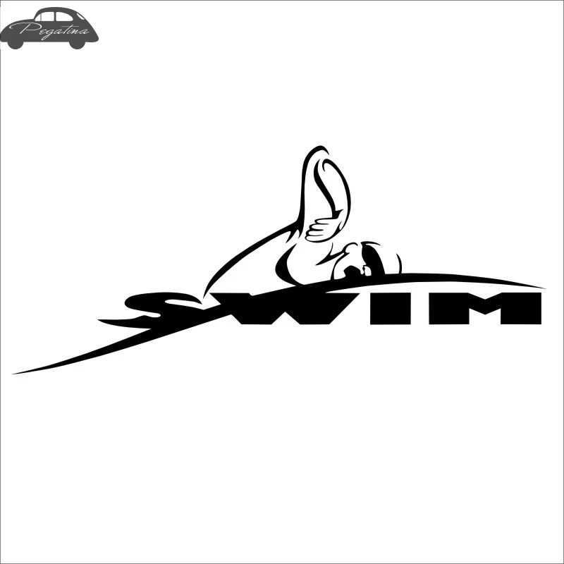 Стикер плавание плавающий Минг автомобиль наклейка плакаты Born To swim виниловая