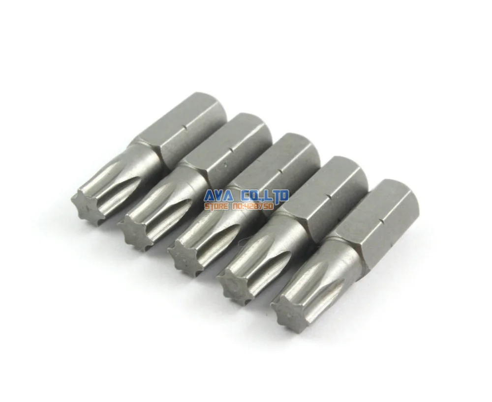 20 шт. Магнитная отвертка для Безопасности Torx S2 сталь 1/4 &quotшестигранный хвостовик