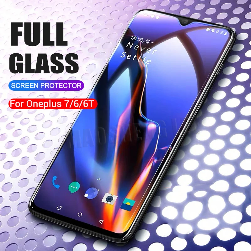 2 шт./лот, полностью закаленное стекло для Oneplus 6 6T 7, Защитное стекло для экрана 2.5D, закаленное стекло для one plus 7 6 6 t, анти-синее стекло