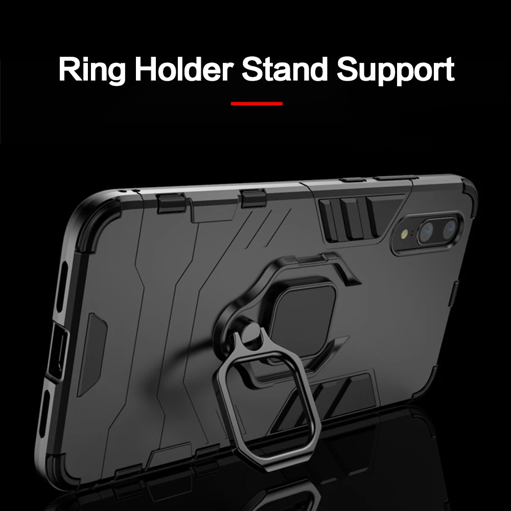 KISSCASE Armor Stand Case For Huawei Honor 10 6X 8X Note Full Anti-Fall P Smart Mate 20 Lite P20 Pro Y9 Cover | Мобильные телефоны