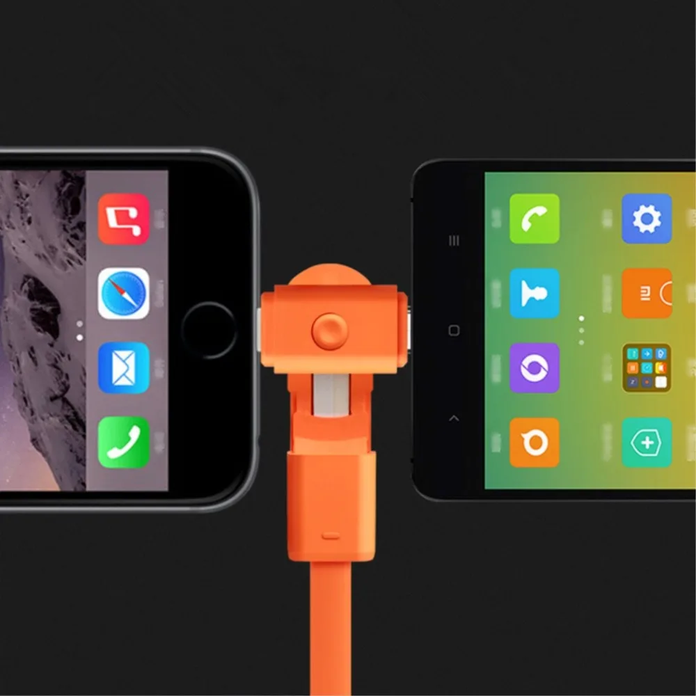 Кабель Micro Usb для IPhone Запасных Частей 2 В 1 Зарядки линия Мобильный Телефон Samsung