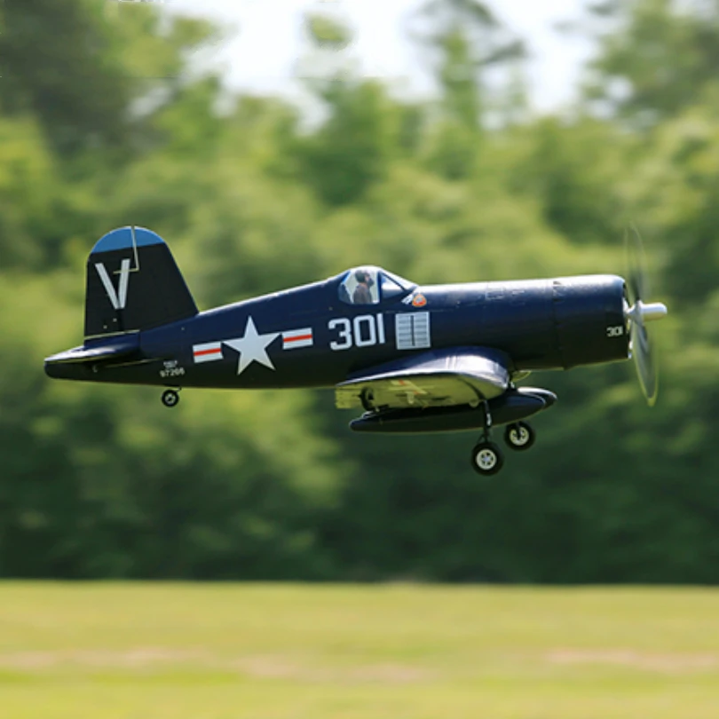 FMS 800 мм Mini Warbird F4U Corsair V2 синий PNP с гироскопом для тренировки реакции