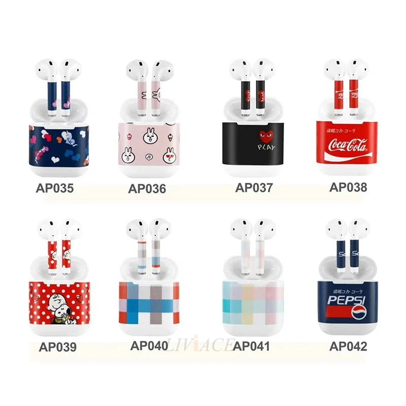 Скины Наклейка для apple Оригинальный airpods Мультфильм защитный чехол airpod air pods